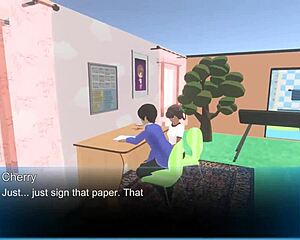 3D university porn: The enslavement of cherry under dominant female