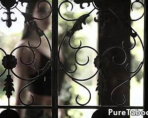 wow, these glamcore babes sharing a cock in a taboo threeway is wild!