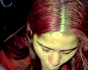 amateur redhead babe of 18 years with huge perfect tits sucking monster cock