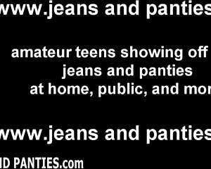 skinny jeans rub the petite teen just right