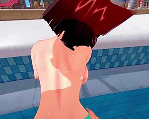 Anzu Mazaki Hard Fucking In Pool