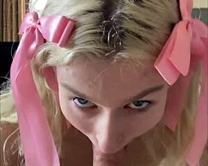 Emma Rosie gives hot blowjob in pickup hookup