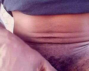Open ground lustful amateur pleasures herself with Raging black Shaft