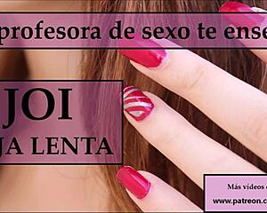 sigue las intrucciones de la profesora para masturbarte joi