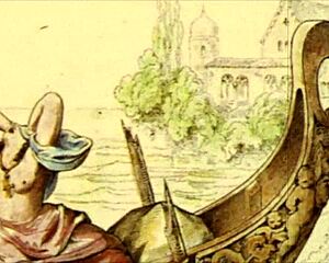 Vintage erotic illustration from retro cartoons and anime.