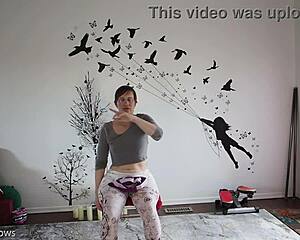 A kinky twist of yoga is what European wife teaches twice each month