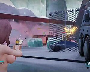 Haru Fully Nude Solo in Snowy Danger Path