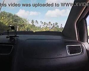 Rabuda and roludo dive into intense sexual adventure with Fernanda Chocolate and Joao O Safado on the beach