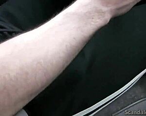 the hot babe's intense handjob while driving, caught on tape, feels so thrilling