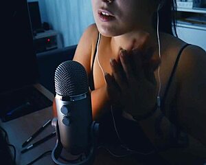ASMR and sensual tit play with a European twist