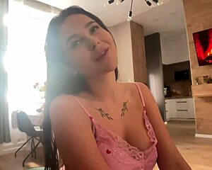 pov teen blowjob from busty 18yo brunette today