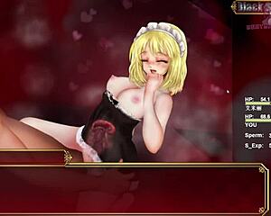 Black Smith's busty hentai game with commented gameplay