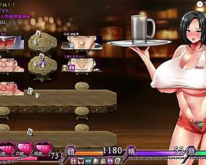 in karryn's prison tavern hentai game, she gets handjob and assfucking with big cock