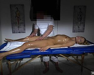 Shining star Cherry Kiss comes for relax with blonde kissing orgasm masturbation solo massage!