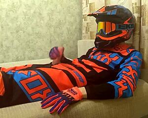 Gay motocross riders in action