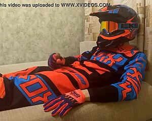 Gay motocross riders in action