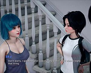 Teen Lover With Small Tits Plays Game With Bully