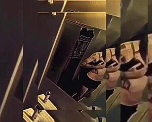 hot shemale teasing in bathroom with underwear