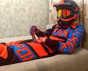 Gay motocross riders in action