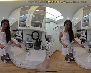 Watch This Asian Pornstar in Virtual Kitchen Reality!