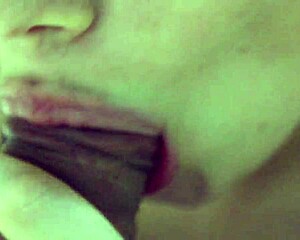 Blonde gives sweet blowjob with fingering!