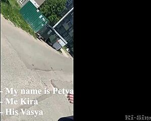 A Russian man gives a blowjob to a stranger in the street.