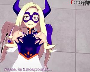 Yu Takeyama performs intense sex and blowjob on roof in Boku no Hero fantasy