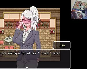 Naughty hentai quiz in library