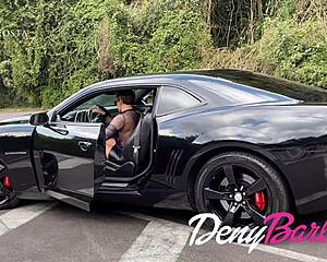 The neighbor spotted the milf sunbathing, then they fucked indoors.