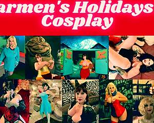 Granny Carmen enjoys a hardcore christmas fuck, getting cum in her pussy missionary style.