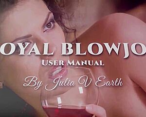 Julia v earth delivers wet, intensive deepthroat blowjob