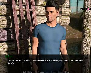 John watches Mary change her dress in the manor