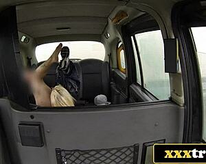 Classy blonde bimbo from London falls for older cabbie’s charm