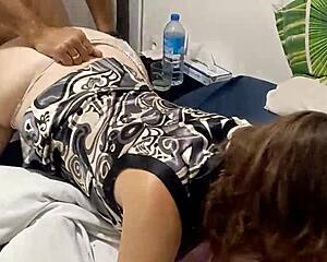 2019 french amateur slut in black white satin panties doggystyle fuck cumshot