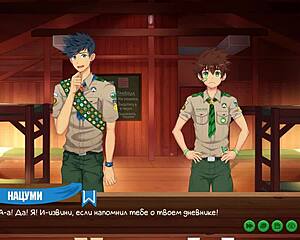 Young friends have fun at the camp in this gay anime.