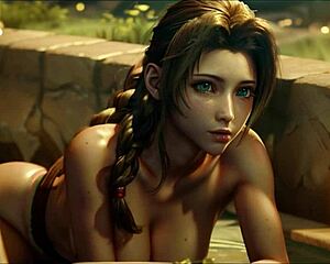 Hey, check this AI-generated Aerith from Final Fantasy 7 getting a facial!