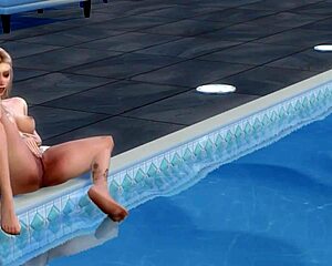 i'm watching blonde cartoon pool masturbation