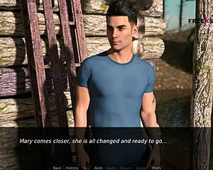 John watches Mary change her dress in the manor