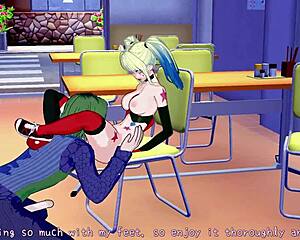 harley quinn hentai blowjob leads to cumshot