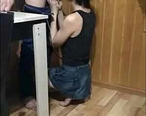 Public wank on the balcony while the party is going on inside
