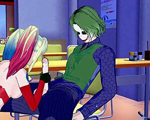 harley quinn hentai blowjob leads to cumshot
