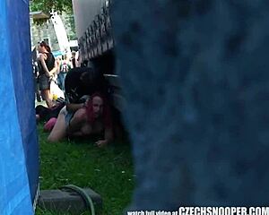 Hidden camera captures public sex during a concert in the Czech Republic