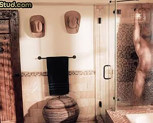 Secret gay blowjob under table after bareback assfucking orgy