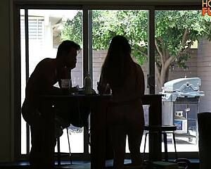 Johnny America bends young girl over for rough sensual sex