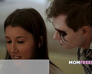 Scary halloween haunting of the freeuse house featuring mom and ghosts in costume and pumpkins 🎃👻