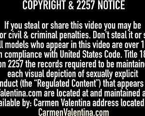 Carmen Valentina And Her Lesbian Coochie Lovers In Stockings And Shoes