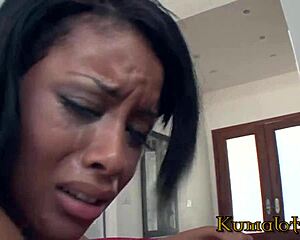 Kumalott - Sexy Ebony Takes Big White Cock