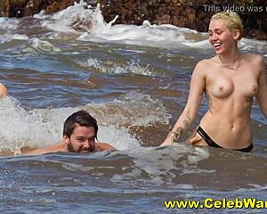 Miley Cyrus gets naked and shows her pussy in this celebrity porn gallery.