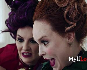 Ancient MILF Witches Perform Wild Sex Ritual at Halloween Bash!