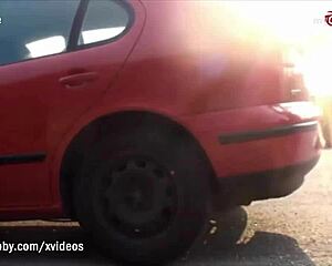 My dirty hobby: blonde milf surprise in trunk for outdoor facial 😏